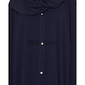 Designer Front Open Abaya - Navy Blue